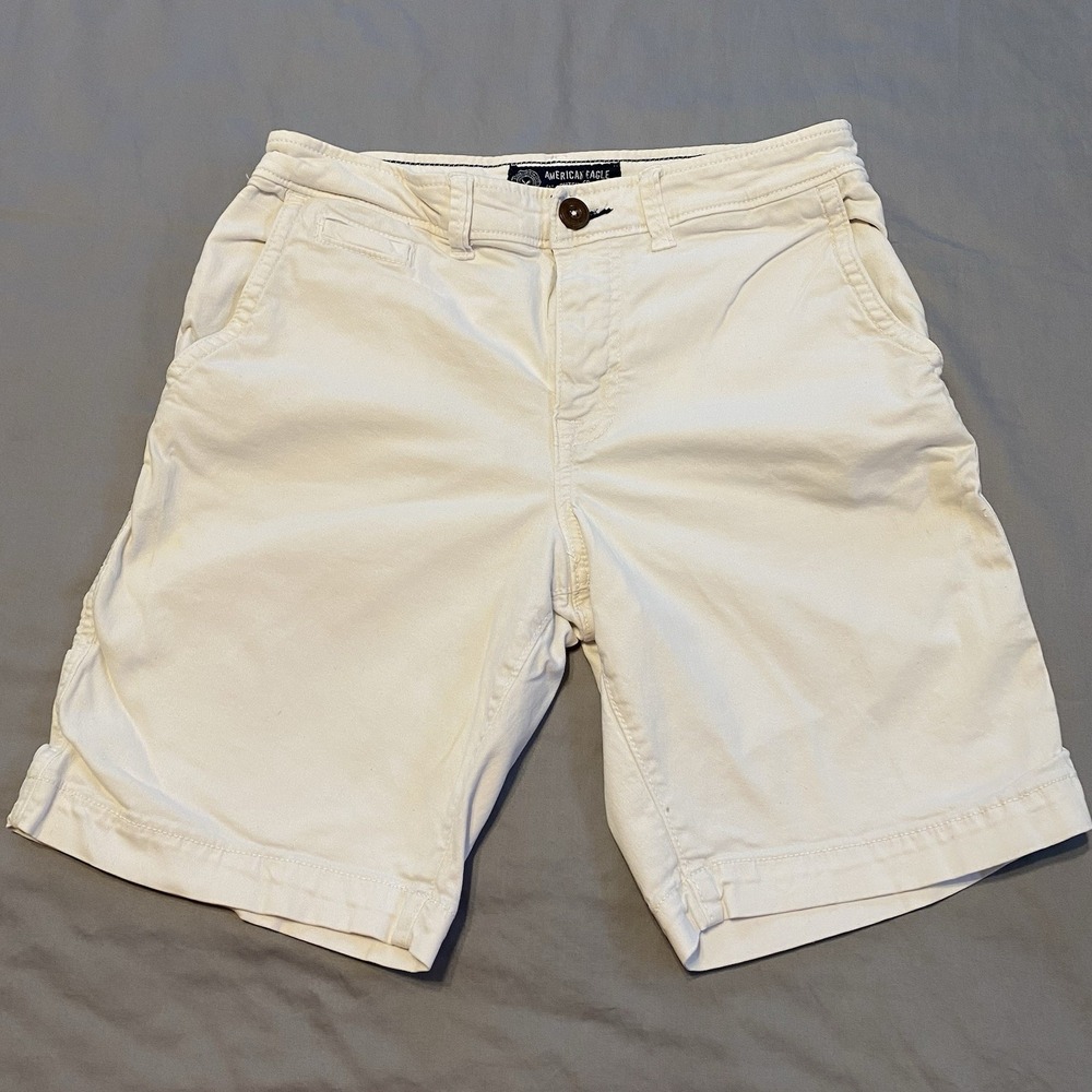 American Eagle Shorts Mens‎ 30x9 Classic Khaki Stretch Preppy Comfort Classic